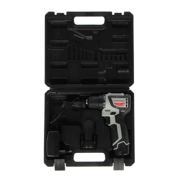 Дрель-шуруповерт аккумуляторная ИНТЕРСКОЛ ДА-10/12В, 12 В, 2хLi-Ion, 1 А·ч, кейс