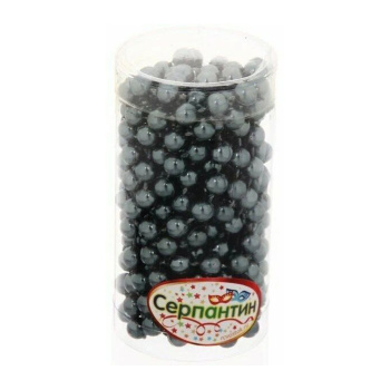 Бусы на елку Серпантин «Шарик», 270 см, 6 мм, графит