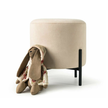 Пуф КРУГЛЫЙ 390х390х440мм МИО КОНФИТИ КРЕМ *1