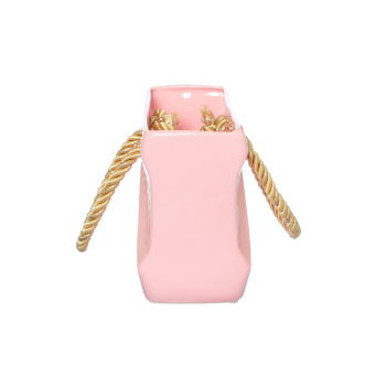 Конфетница "Кантри", розовая, ручки микс, керамика, 16 см 4932690