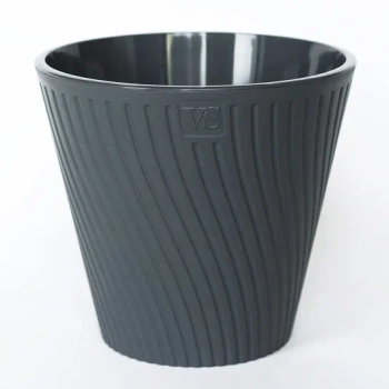 Кашпо пластм. "Луи" 2,7л d верха 180мм h166мм со вставкой Антрацит AML-2,7-12 ("VipSet") *1/12 Кашпо пластм. "Луи" 2,7л d верха 180мм h166мм со вставкой Антрацит AML-2,7-12 ("VipSet") *1/12