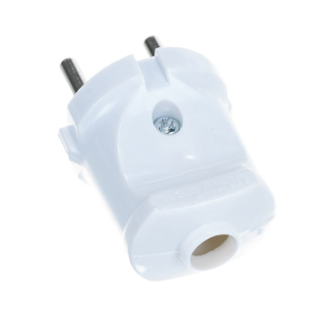 Вилка штепсельная б/заземл. белая 6А 250В UNIVersal А113 *10