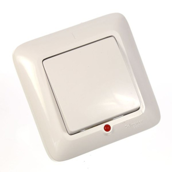 Выключатель "Прима" СП 1кл. белый с индикатором С16-053 *10/96