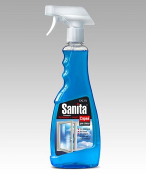 Чист.ср-во д/стекла САНИТА спрей со спиртом 500мл (1906;14123) (СХЗ) *15