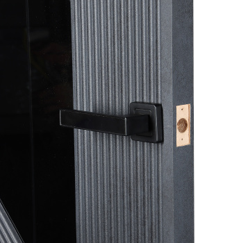 Дверное полотно остекленное ПВХ Нью-Йорк бетон графит 600 мм Аркада