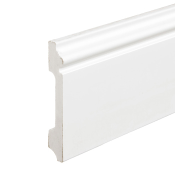 Плинтус напольный 2 м Солид 1 UHD 01, 80 мм, белый