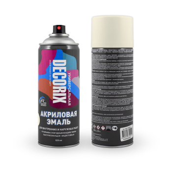 Эмаль-аэрозоль белый перламутровый 520 мл DECORIX (NO.130)*1/12