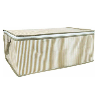 Короб для хранения нетканый материал "LINE" 500Х300Х200мм с крышкой Темно-бежевый 411287032 *1/10