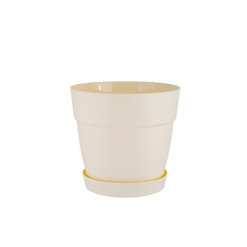 Кашпо пластм. "Villa de Fiori"  1,1л d верха 130мм h155мм с поддоном Белосн. жасмин IG660010048*1/10