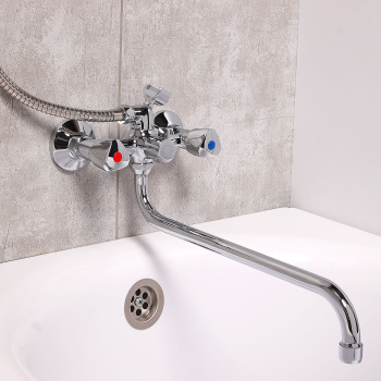 Смеситель для ванны Milardo Tring, длинный излив, двухвентильный