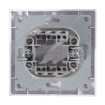 Выключатель Бриллиант СП 1кл. серебро на 2 направления 10А IP20 UNIVersal 7949629