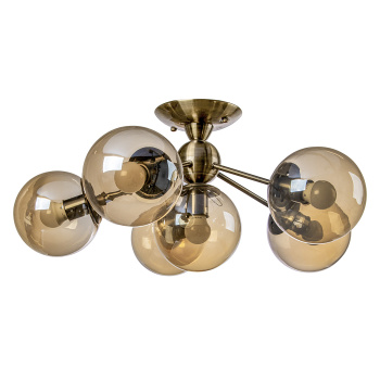 Люстра 20905/6AB AMB Е27 6*60W S=13м2 *1