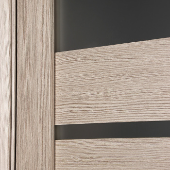 Дверь межкомнатная остеклённая ЦАРГИ COMFORT-12 Лиственница КАПУЧИНО 3D 600мм BROZEX-WOOD *1