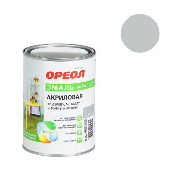 Эмаль акриловая Ореол, 0.9 кг, серая