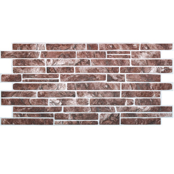 Панель стеновая ПВХ "ДЕКОКАМ" Сланец №13 красный (1035*500 мм) *10