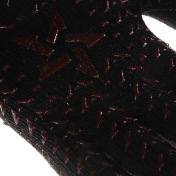 Перчатки ХБ с ПВХ рис 7кл (5 нити) 90гр черн/желт, оверлок (арт.562) Doloni/Ladoni 10/200