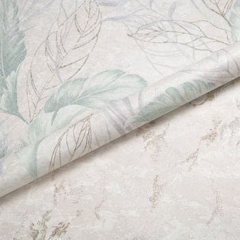 яяяОбои флиз "Home Color" PROTECT-PLUS-VESNA фон (беж./зел.) HC72438-27 1,06*10м *1/8