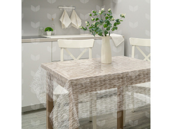 яяяКлеёнка ажурная без основы "Lace" Волны белая шир.1,32м 7044-017-white  (Россия)  *22м