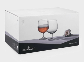 Набор бокалов стекло "BOHEMIA" "Пион" 380мл 6шт д/пива 40976/380 "KRYSTALEX" *1/8