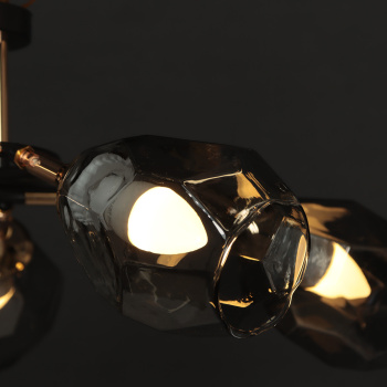 Люстра N4202/5 COFFEE+FGD 5*40W E27 (d-670; h-310) VERNER LIGHTING *1